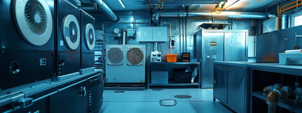 a bright, modern hvac technician inspects a sleek air conditioning unit in a tidy, well-equipped utility room, emphasizing the importance of routine maintenance for optimal performance and longevity.
