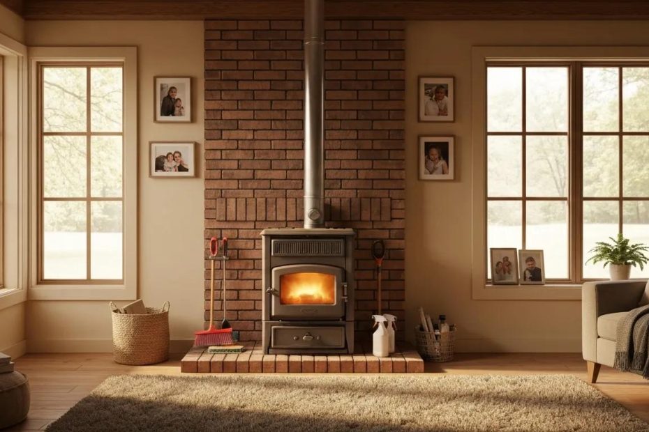 Cozy home interior with a furnace, highlighting the importance of pre-winter maintenance
