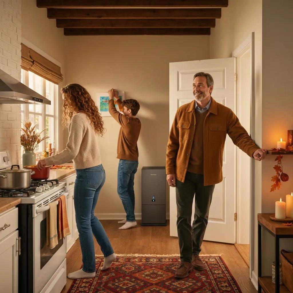 Cozy home interior with a modern furnace, highlighting the importance of furnace maintenance before winter
