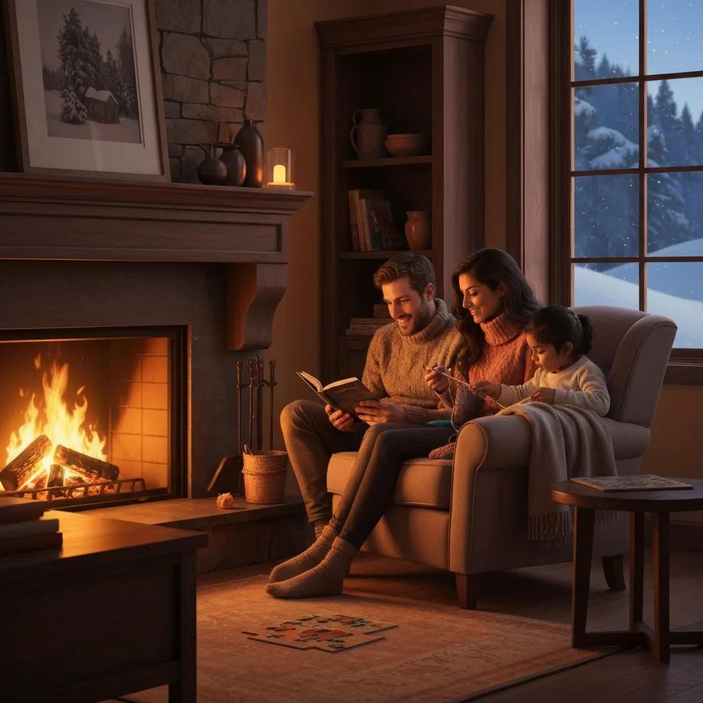 Family in a cozy living room experiencing cold air from a furnace vent