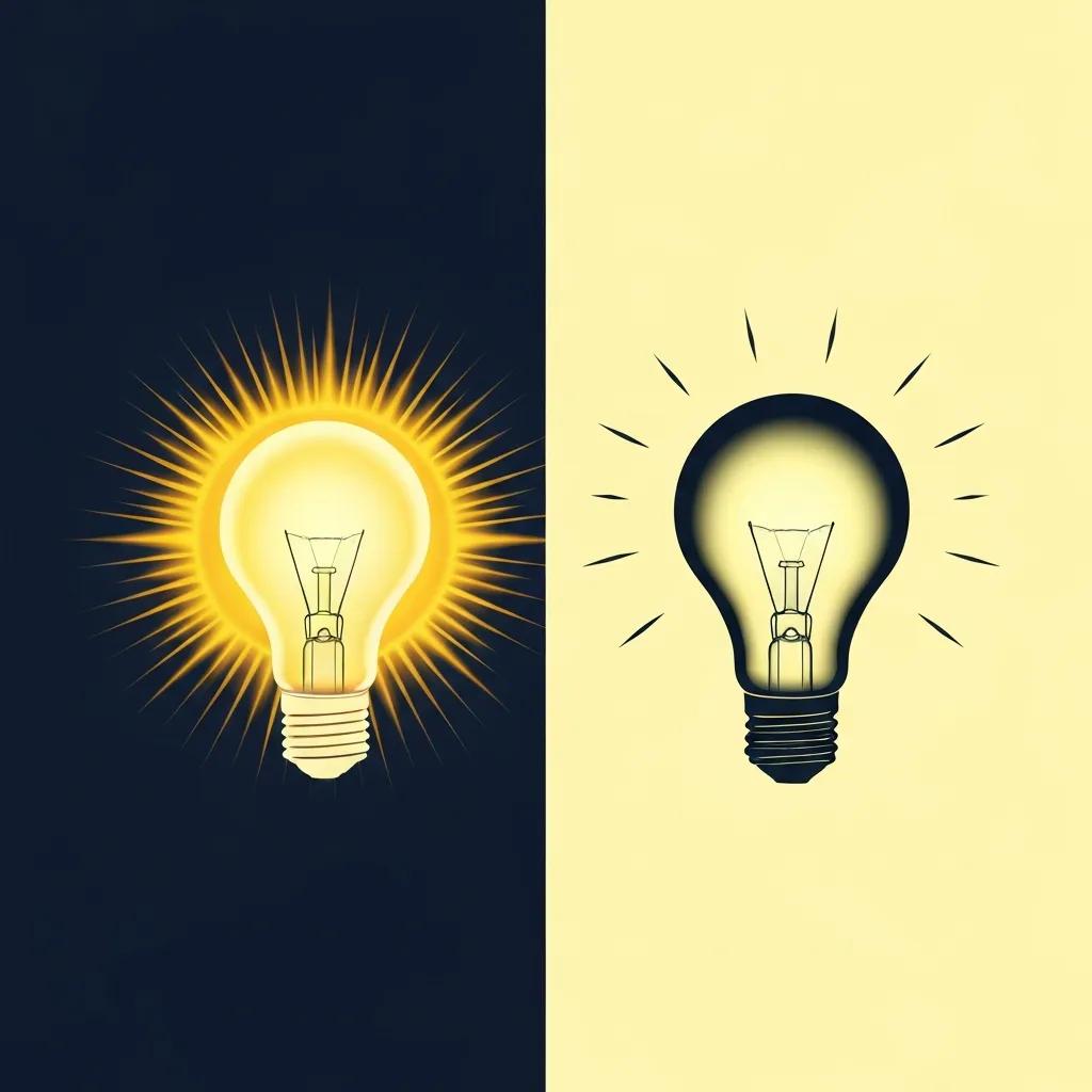 Light bulb illustration contrasting energy efficiency benefits, highlighting savings from regular furnace maintenance and improved indoor comfort.