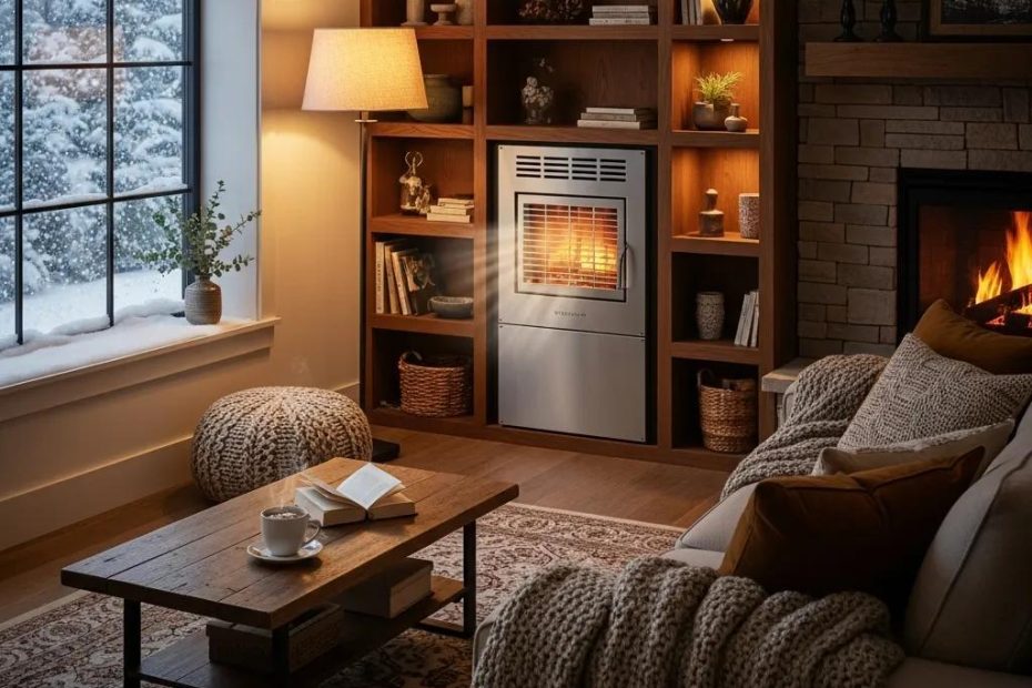 Cozy home interior with a modern furnace, highlighting the importance of heating during winter