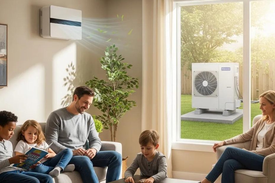 Modern HVAC systems in a cozy home environment